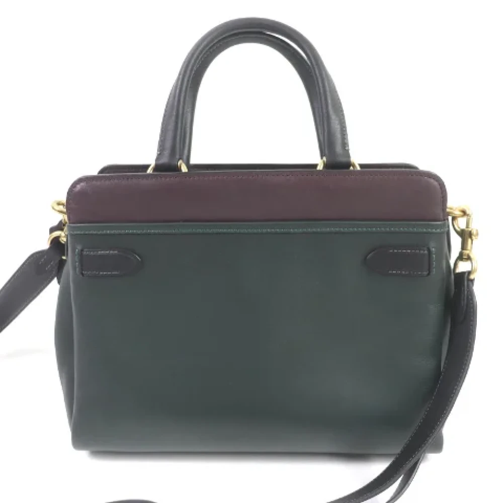 Coach Pre-owned Leather handbags Green Dames