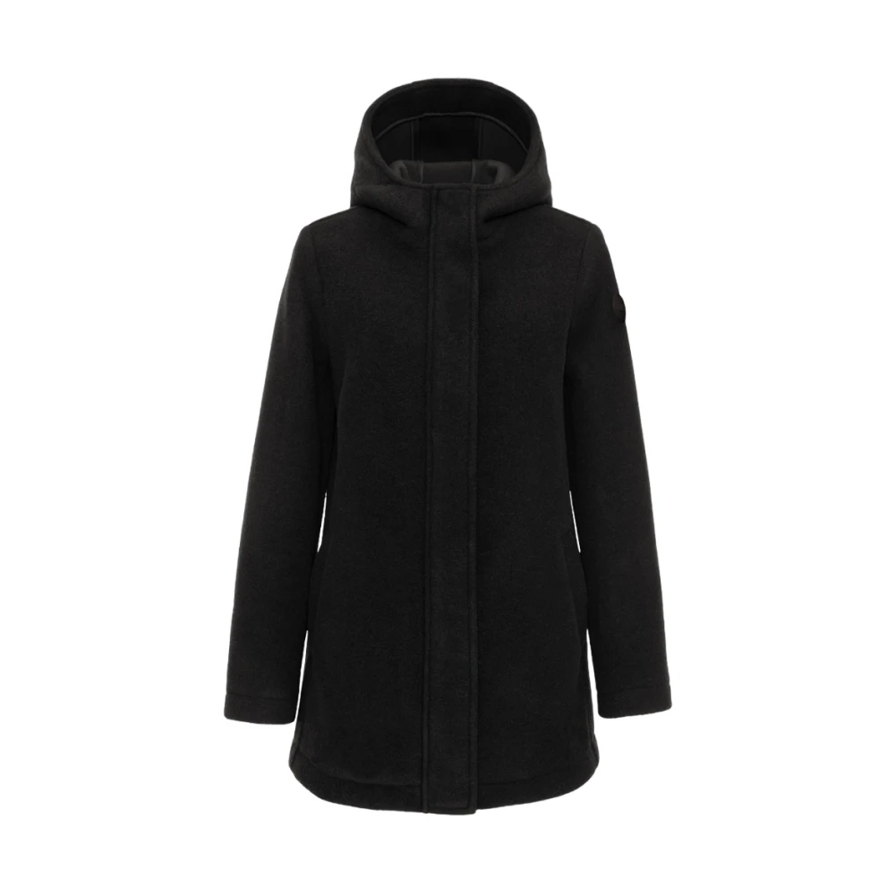 Colmar Zwarte Wollen Jas Extra Slim Fit Black Dames