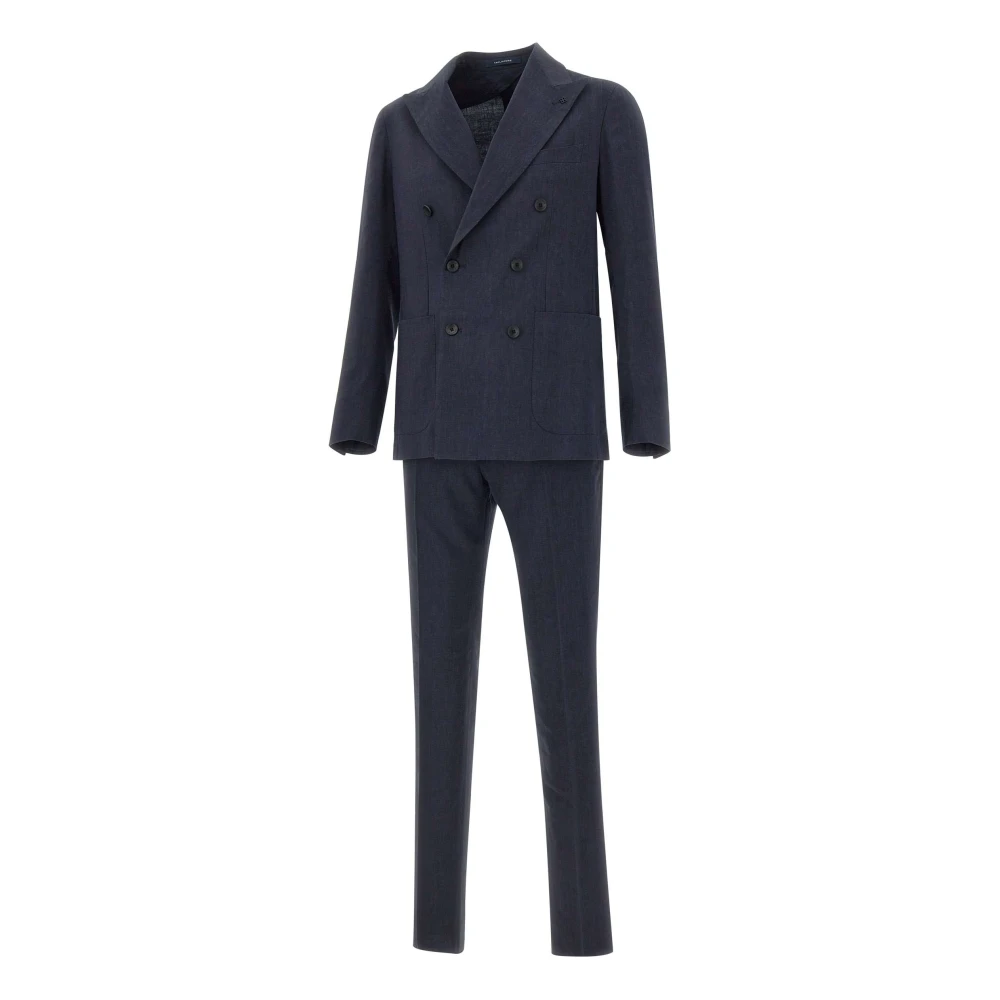 Tagliatore Men's Blue Double Breasted Suits, Xl, Dresses