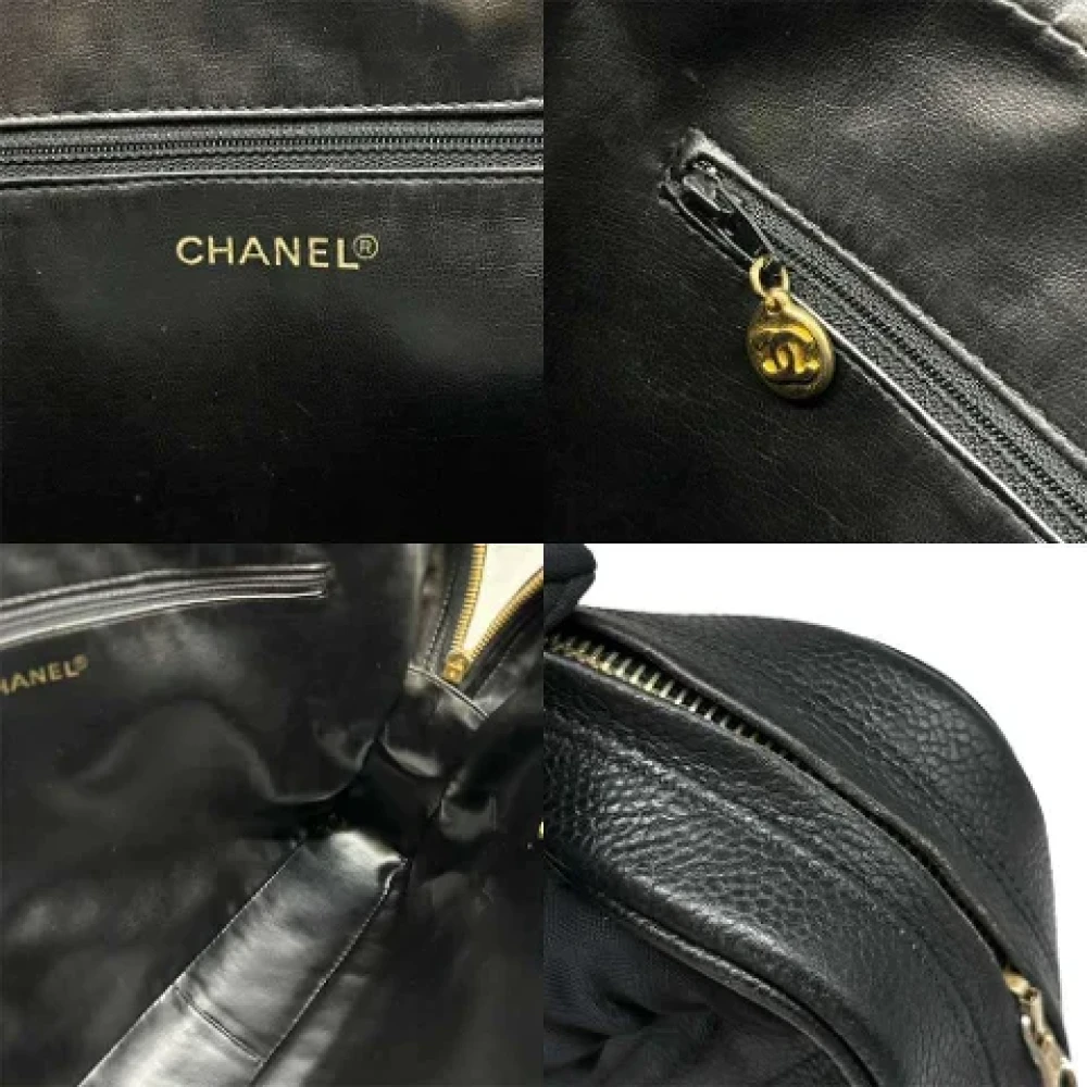 Chanel Vintage Pre-owned Leather handbags Black Dames