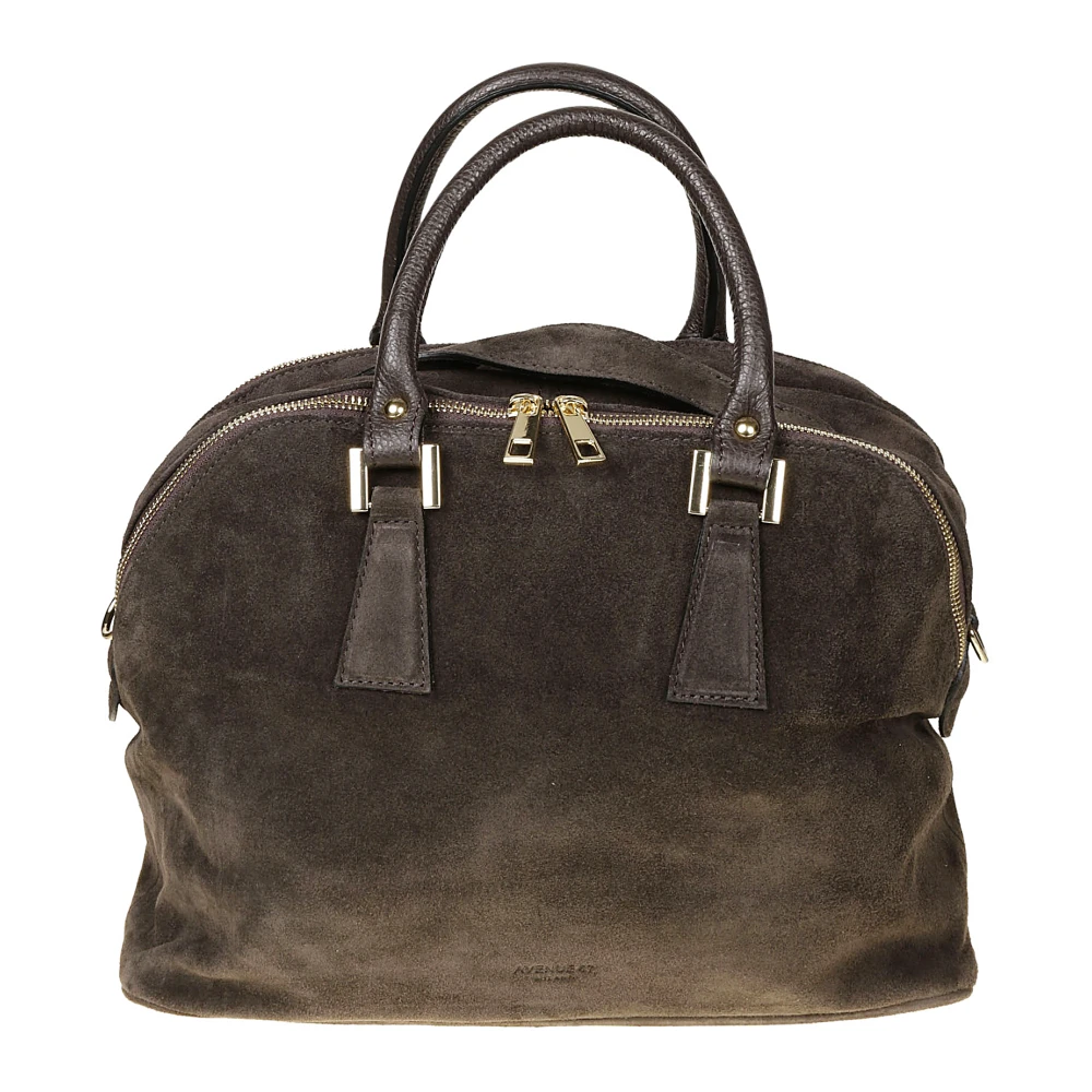 Avenue 67 Suède Unisex Tas met Dubbele Compartimenten Brown Dames