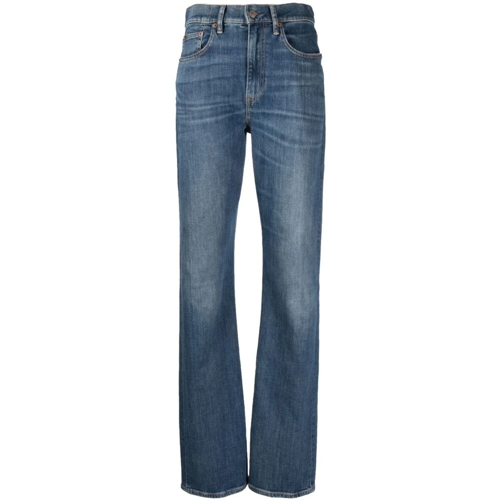 Ralph Lauren Indigo Blue Straight-Leg Jeans Blue Dames