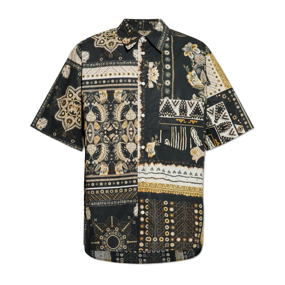 Isabel marant Gestreept overhemd 'Garlonn' Black Heren