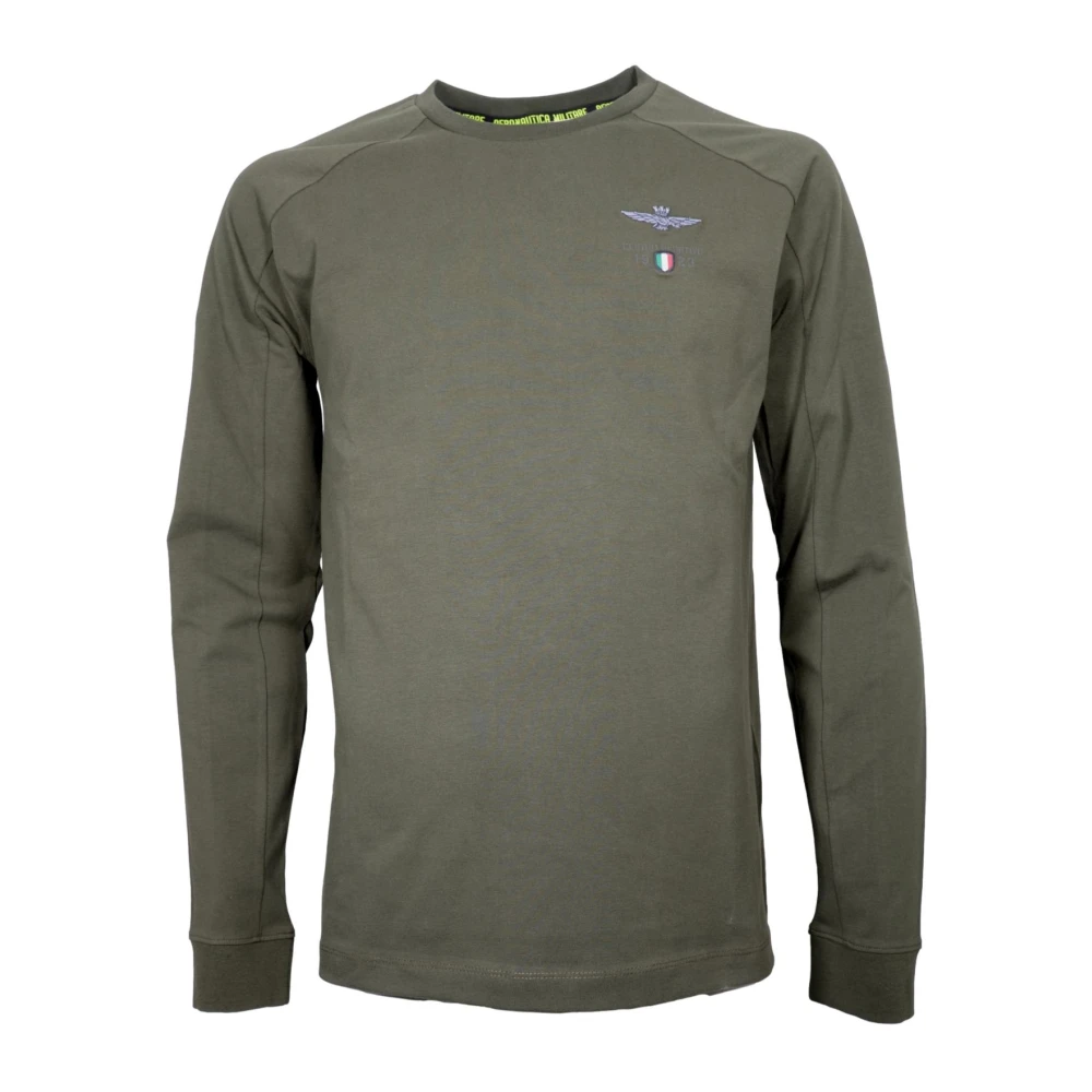 Aeronautica militare Basis Ronde Hals Heren T-shirt Green Heren