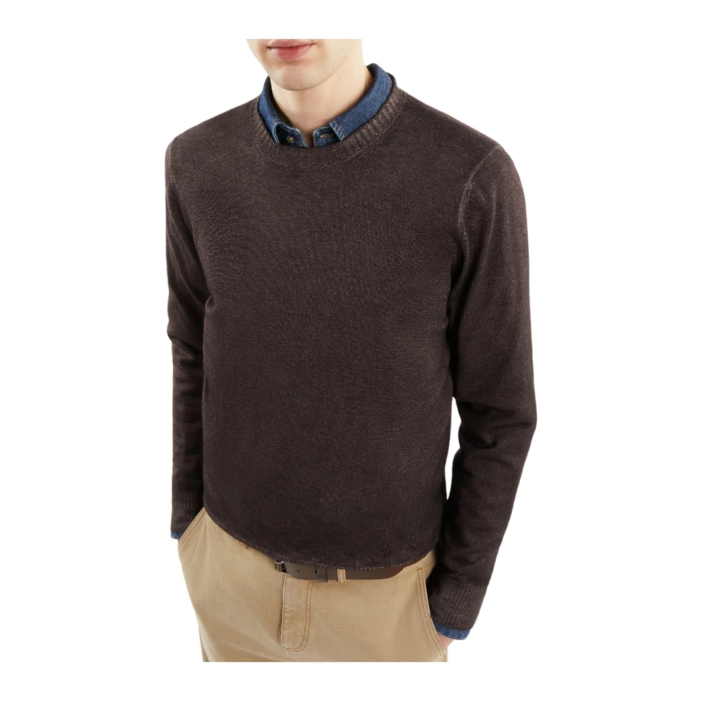 Fay Bruine Sweater Collectie Brown Heren