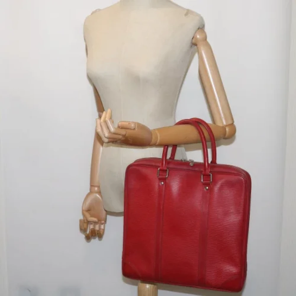 Louis Vuitton Vintage Pre-owned Leather briefcases Red Dames