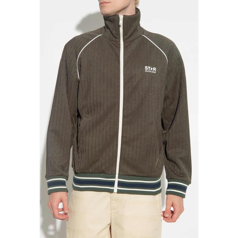 Golden Goose Sweatshirt met logo Green Heren