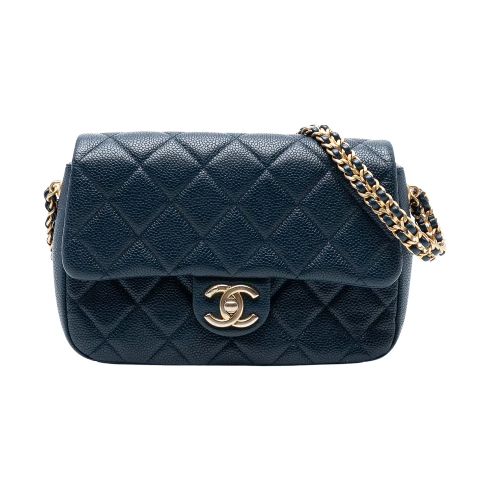 Chanel Vintage Women's Blue Pre-Owned Flap Bag