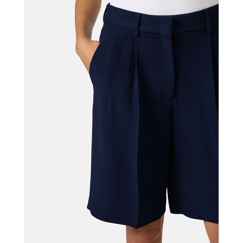 Iceberg Regular fit blauwe bermuda shorts met op maat gemaakte details en logo Blue Dames