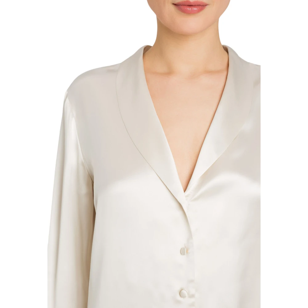 Twinset Beige Viscose Shirt Beige Dames