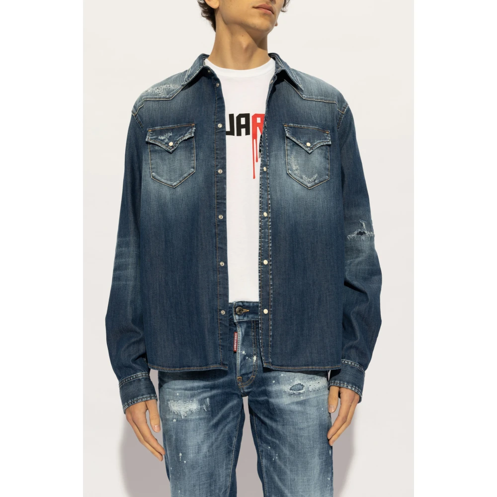 Dsquared2 Denim overhemd Blue Heren