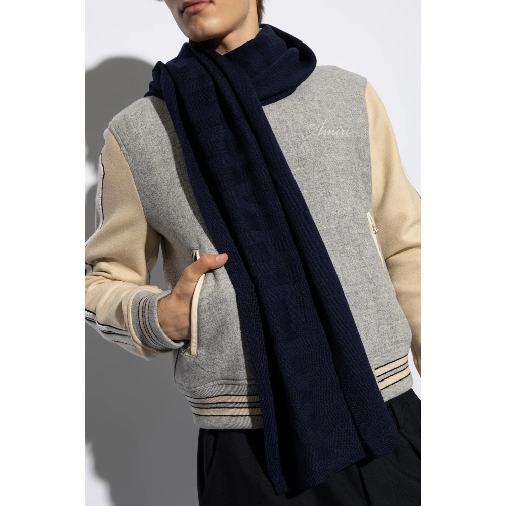 Dsquared2 Wollen sjaal met logo Blue Heren