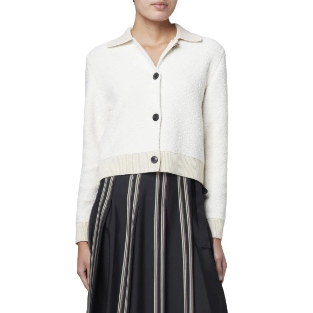 PS By Paul Smith Ivoor Gebreid Vest voor Vrouwen Beige Dames