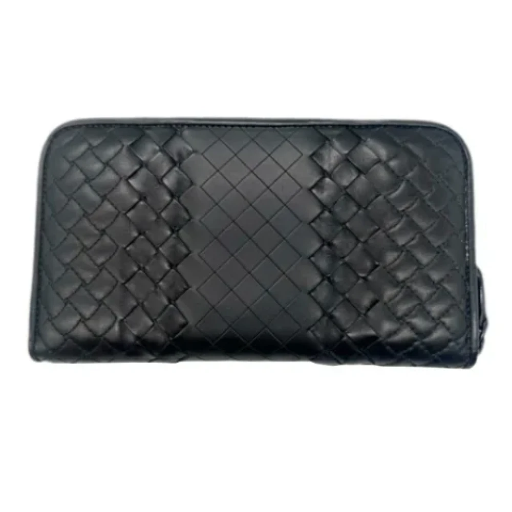 Bottega Veneta Vintage Pre-owned Leather wallets Black Dames