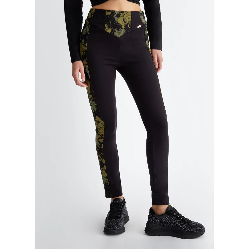 Liu Jo Bloemenprint Broek Green Dames