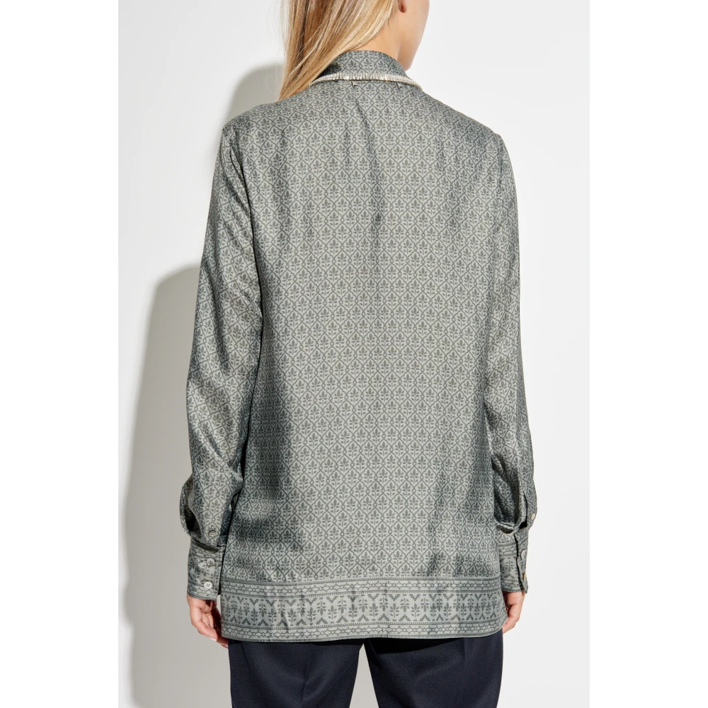 Golden Goose Shirt met decoratieve kraag Gray Dames
