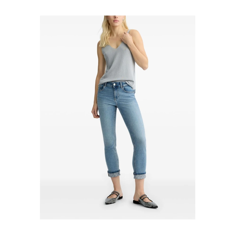 Liu Jo Blauwe Denim Jeans met Ritssluiting Blue Dames