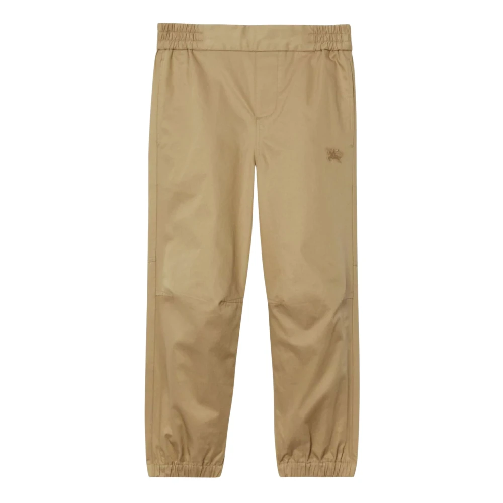 Burberry Beige Bomull Barn Logo Byxor Beige, Pojke