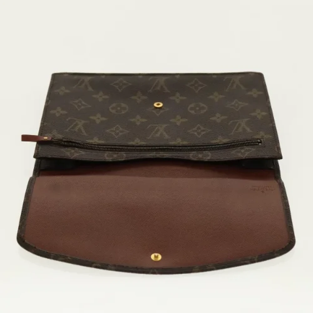 Louis Vuitton Vintage Pre-owned Canvas clutches Brown Dames