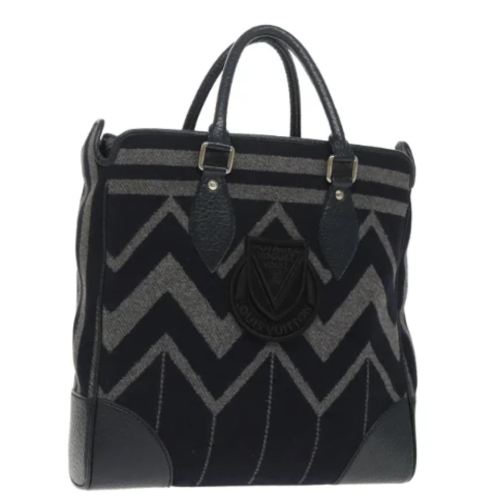 Louis Vuitton Vintage Pre-owned Wool louis-vuitton-bags Black Dames