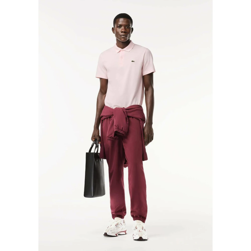 Lacoste Katoenen Polo Shirt met Iconisch Logo Pink Heren