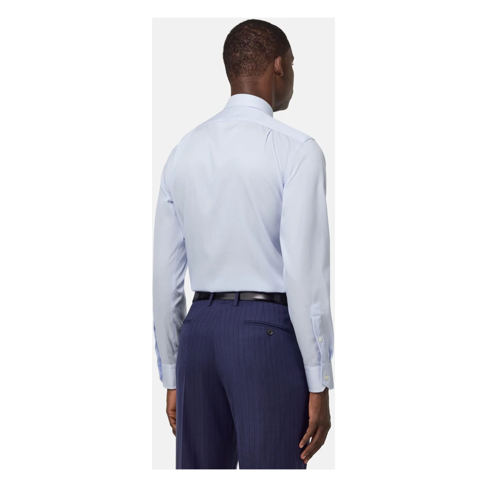 Boggi Milano Ultimate Non-Iron Gestreept Overhemd van Katoen Blue Heren