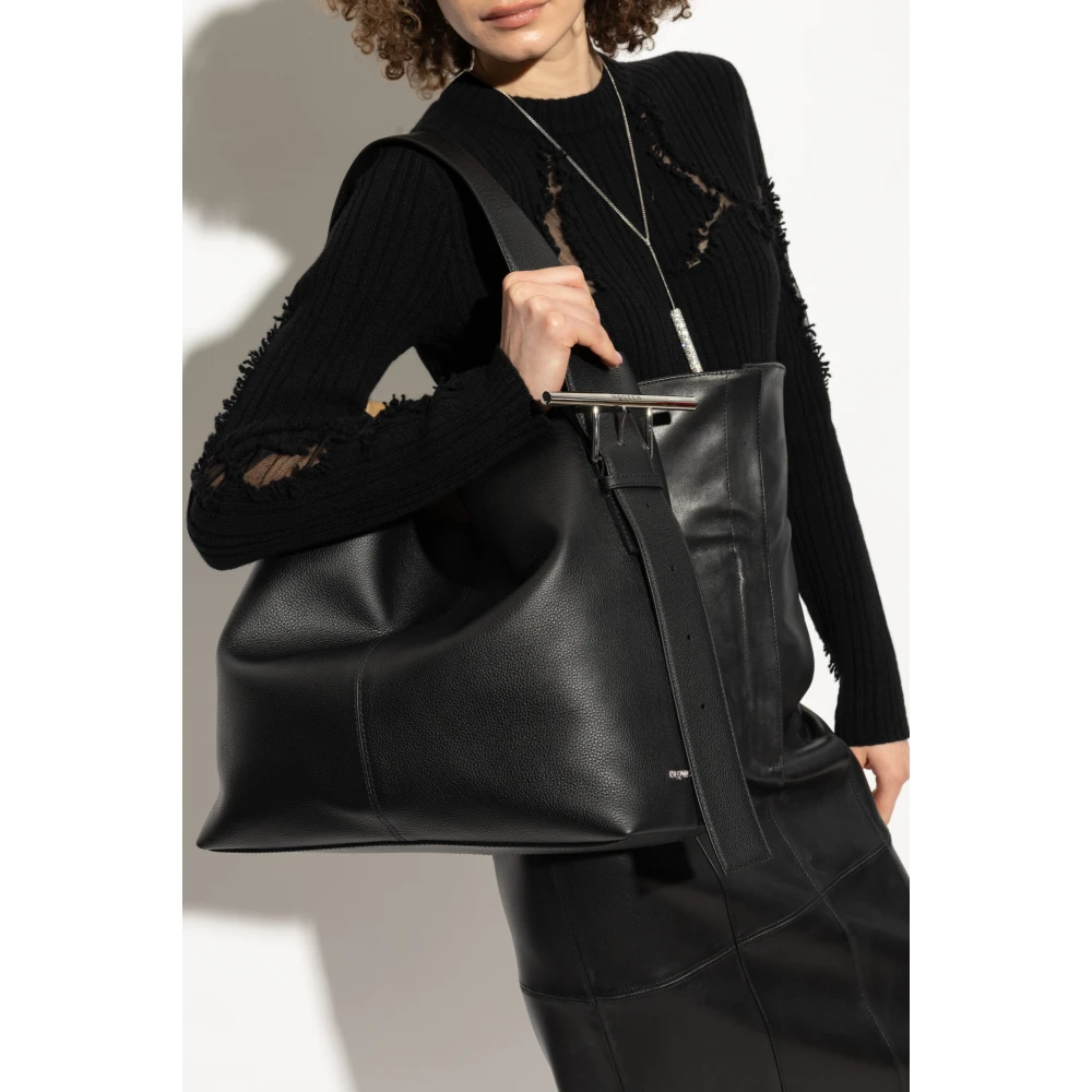 alexander mcqueen Tas T-Bar Sling Black Dames
