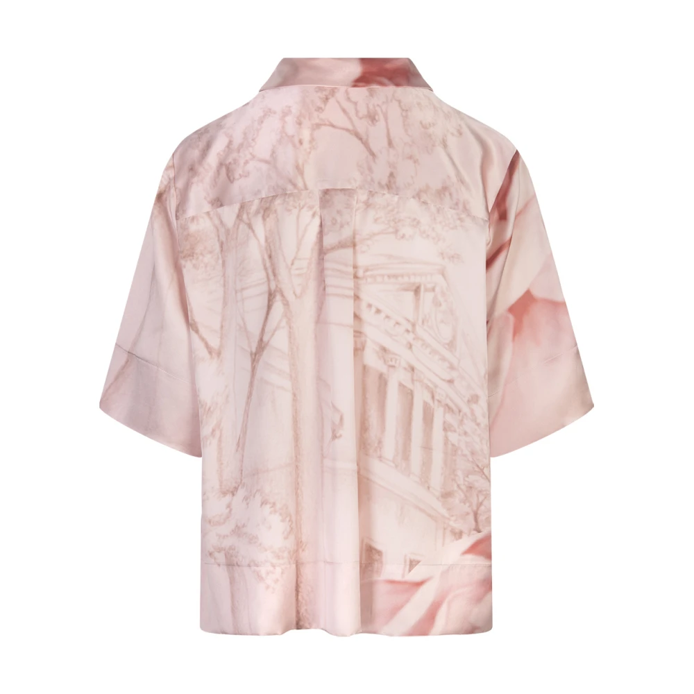 Kiton Zijden Roze Elegant Sjaal Pink Dames