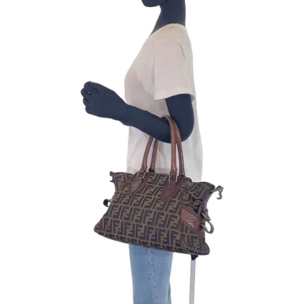 Fendi Vintage Pre-owned Canvas fendi-bags Brown Dames