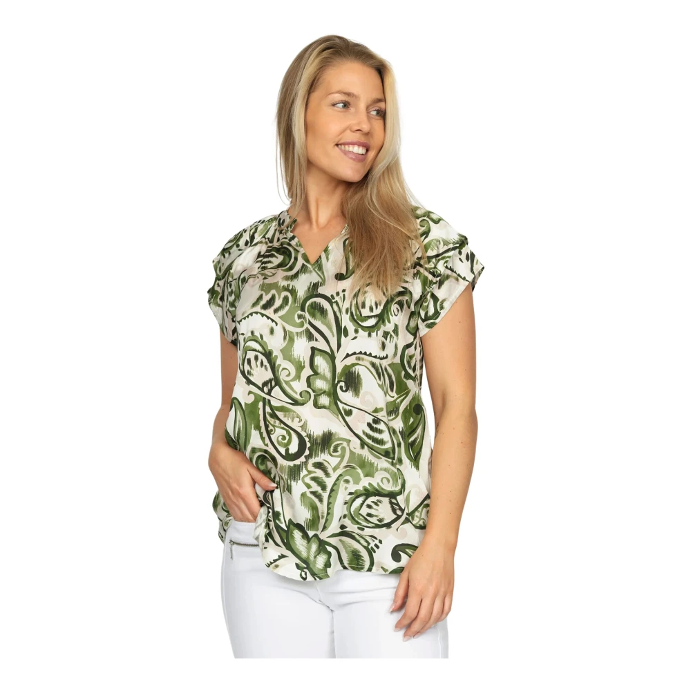 2-Biz Paisley Green Blouse Stine.Hs24 Multicolor Dames