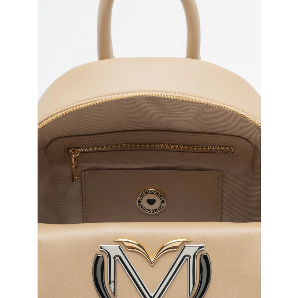 Love Moschino Stijlvol Ivoor Damesrugzak Beige Dames