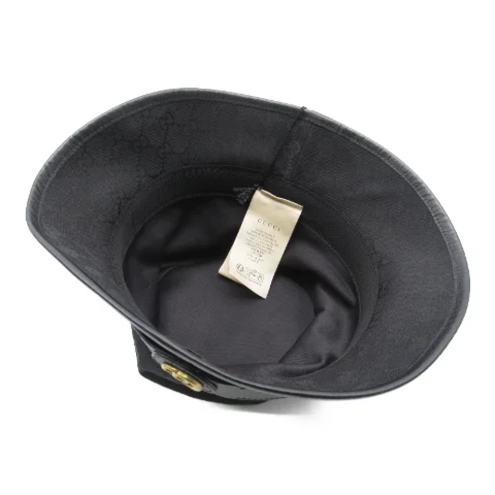 Gucci Vintage Pre-owned Canvas hats Black Heren