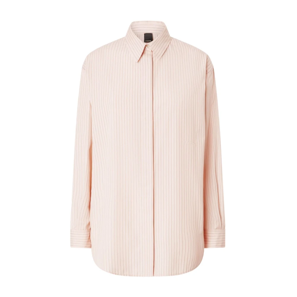 Pinko Bruine Klassieke Kraag Shirt Brown Dames