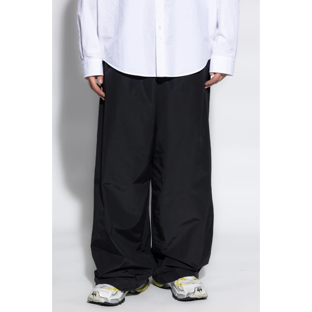 Balenciaga Nylonbroek met een losse pasvorm Black Heren