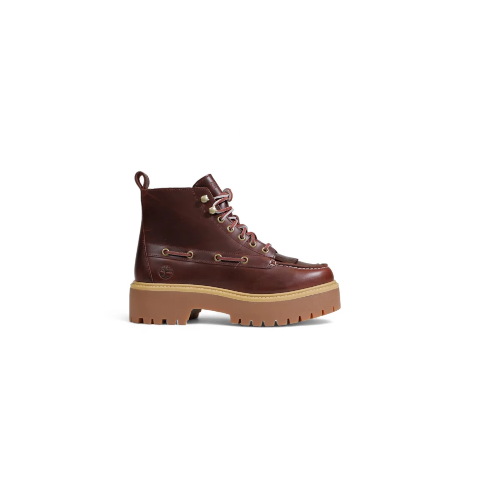 Timberland Brown Lace-Up Boots, Female, 6 Uk, Eco-Friendly Mid Lace Boot