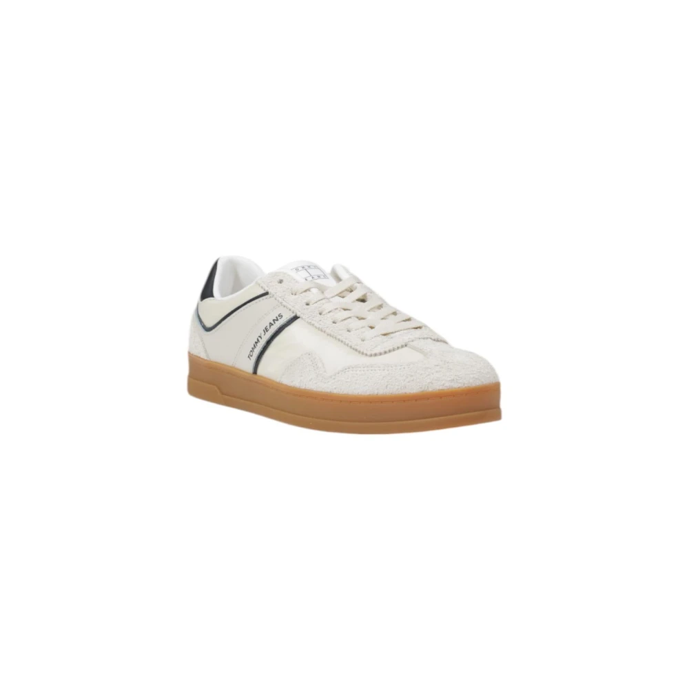 Tommy Jeans Leather Trainers Collection For Men - Male - Sneakers - Beige - 7 Uk - Shoes - Image 3