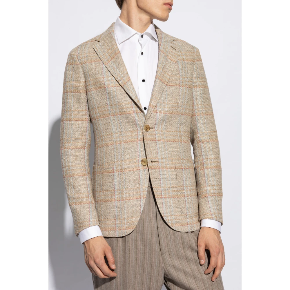 ETRO Geruit Patroon Blazer Multicolor Heren