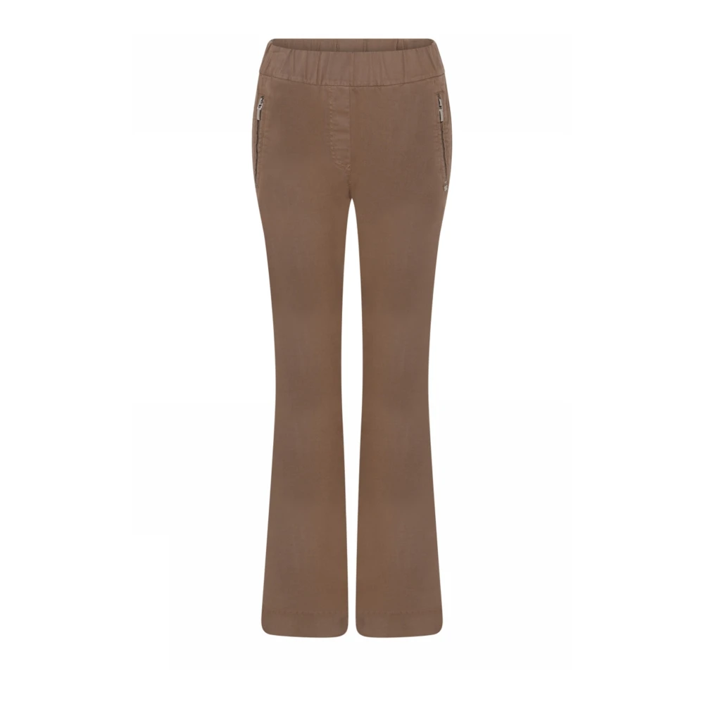 Gustav Uitlopende broek met ritssluiting Brown Dames