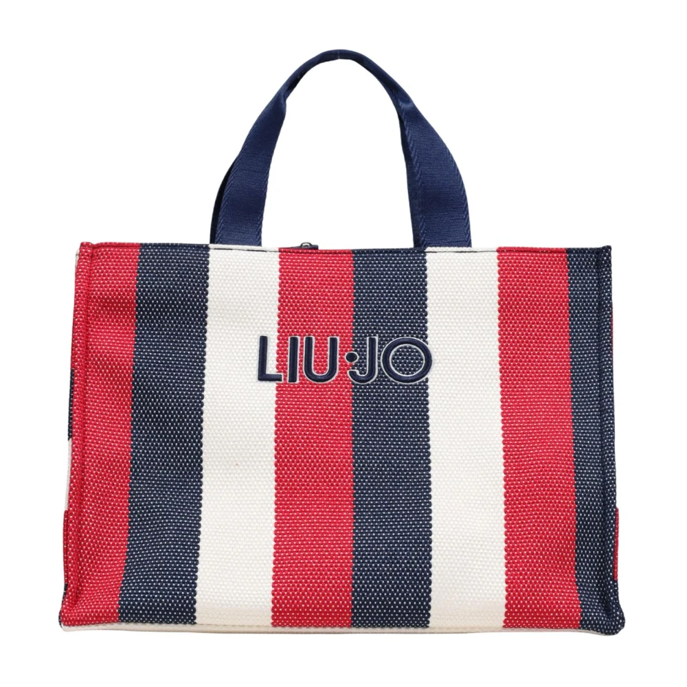 Liu Jo Vrouw Multicolor Tassen Dames, Veelkleurig, One Size, Katoen, L Tote Striped Canvas