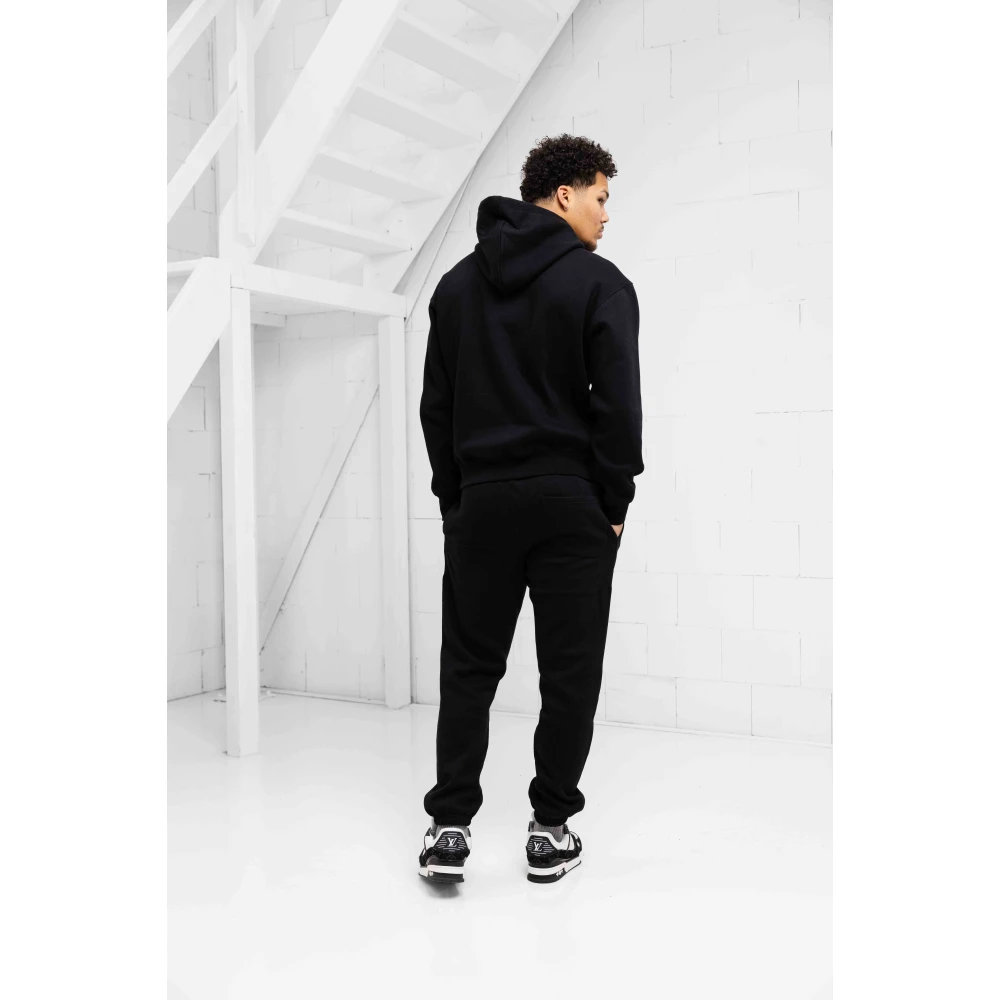 Quotrell Universiteit Hoodie Trainingspak Zwart Wit Black Heren