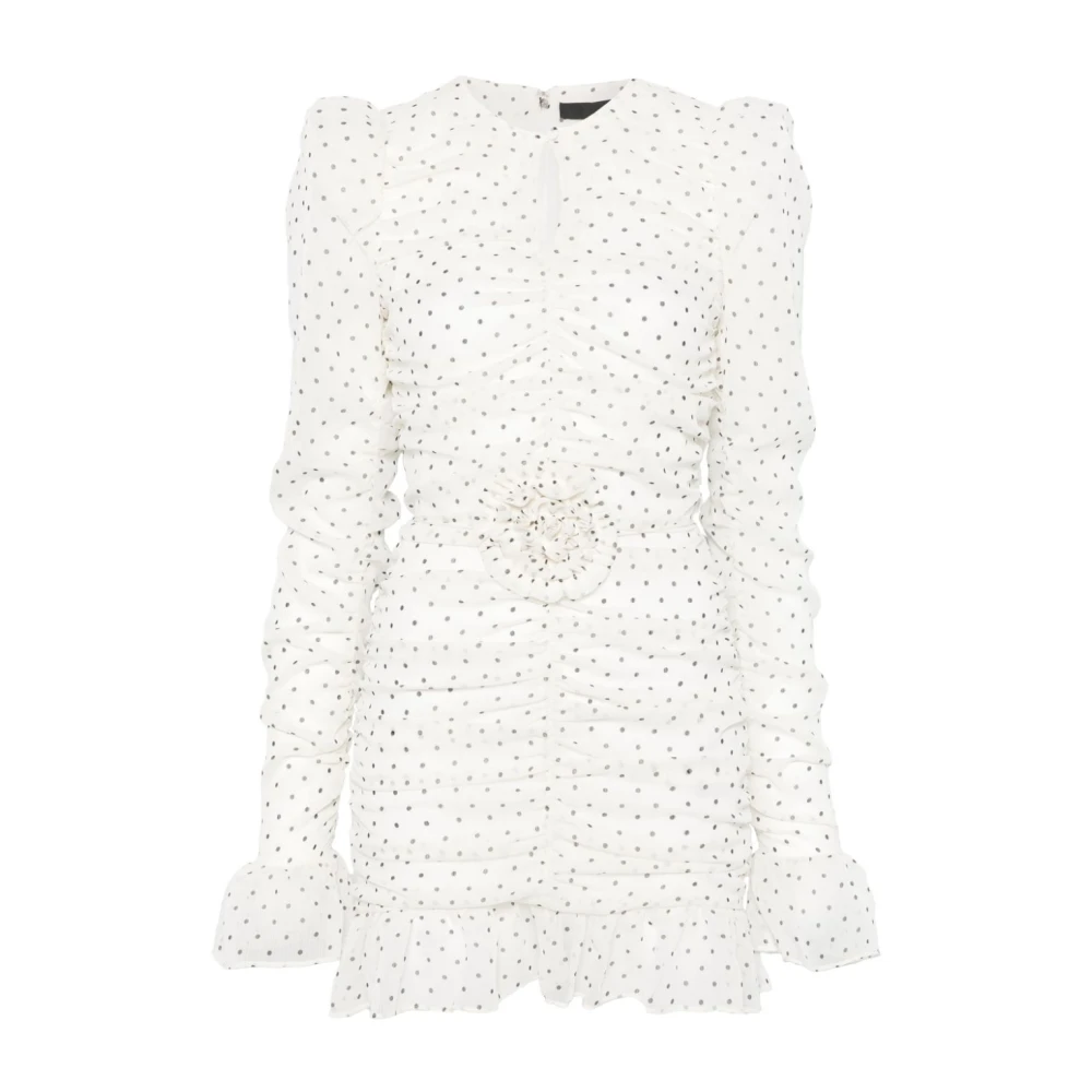 Rotate Birger Christensen Gedrukte lange mouw jurk Beige Dames