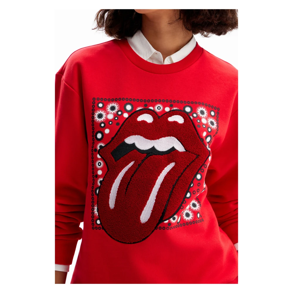 Desigual Rolling Stone Sweatshirt voor vrouwen Red Dames
