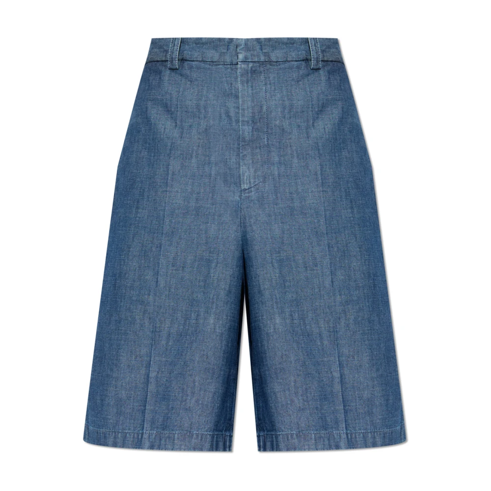 Jil Sander Men's Blue Denim Shorts, L, Denim Bermuda Shorts