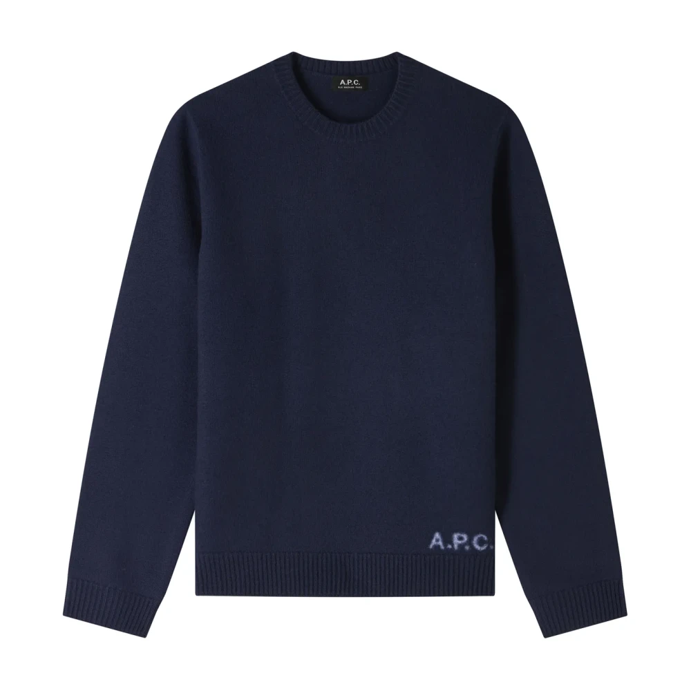 A.p.c. Donkerblauwe Pull Edward Blauwe Kleding Blue Heren