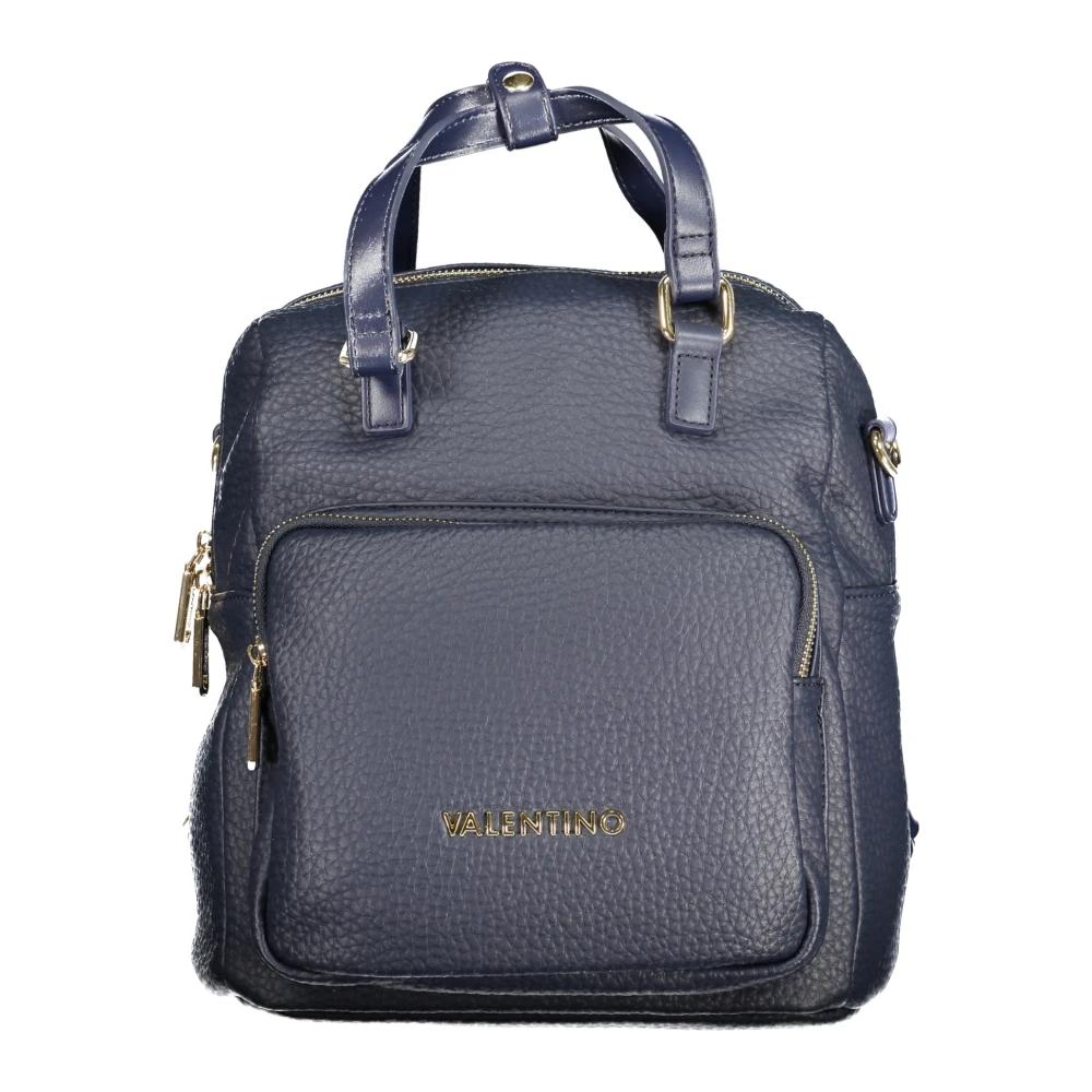 Valentino Botaniko Pebble-Grain Backpack - Female - Backpacks - Blue - One Size - Bags