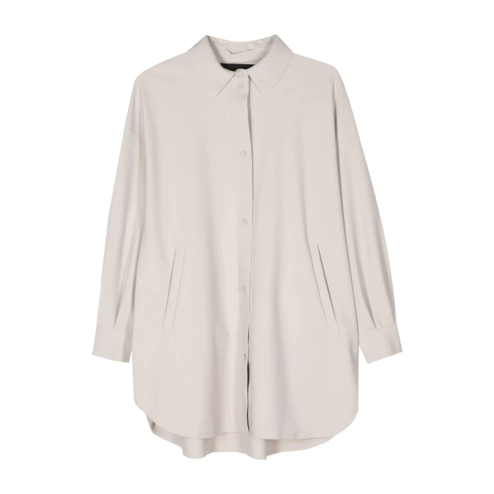Herno Lichtgrijze Scuba Jersey Jas Gray Dames
