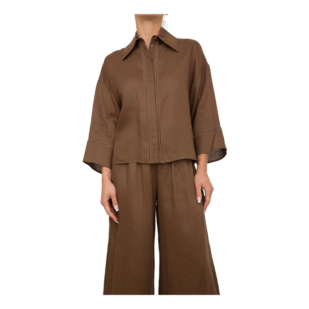 Max Mara Stijlvolle Shirt voor Vrouwen Brown Dames