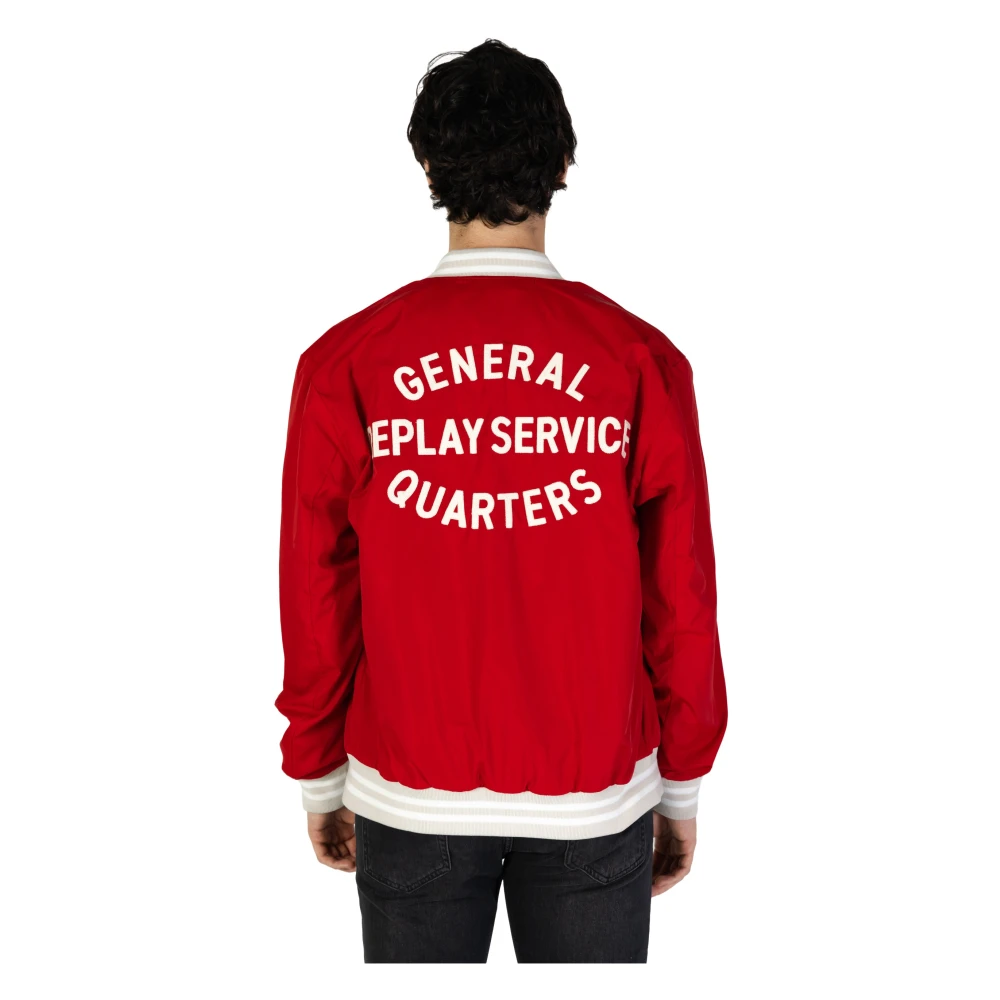Replay Varsity Bomberjack Red Heren