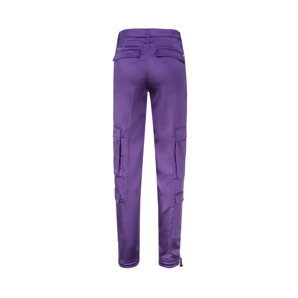 Dondup Paarse Katoen Elastan Broek Purple Dames