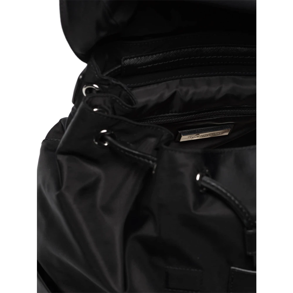 TORY BURCH Virginia Nylon Flap Rugzak Black Heren